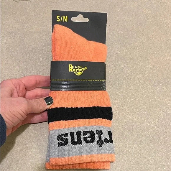 Dr. Martens Vibrant Orange and Black Casual Socks - Picture 1 of 3